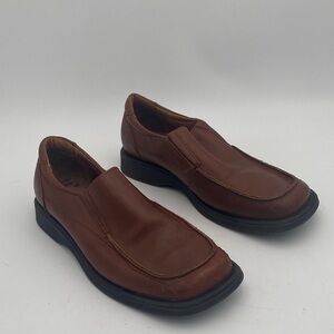 Thom Mcan Elegant Men's Tan Leather Loafers shoe slip on casual office retro Y2K